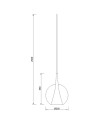 ELSA * COLGANTE CRISTAL BOLA - E27 - BRONCE + OPAL ( SIN BASE)